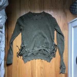Free people Side cutout sweater